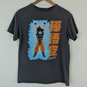 Dragonball Z Grey Goku Spirit Bomb Graphic T-shirt
